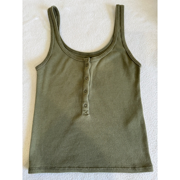 Abercrombie & Fitch Tops - 2/$20 Women's Abercrombie & Fitch ribbed Henley Tank Top XS Green